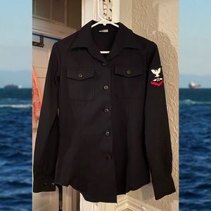 Vintage naval aviation uniform shirt with insignia